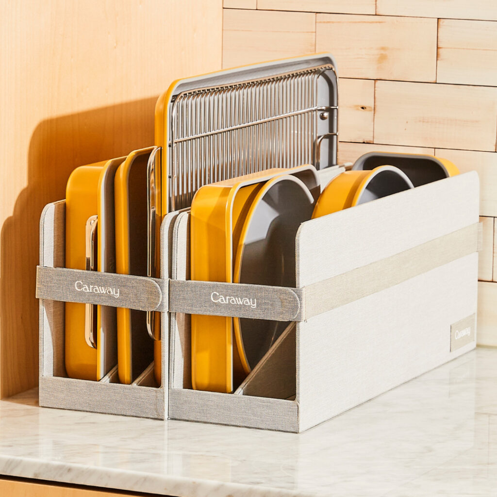 Caraway's New Bakeware Set Features Sage and Marigold Colors